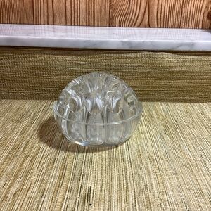 Vintage Bohemia Crystal 19 hole Flower Frog made in Czech Republic